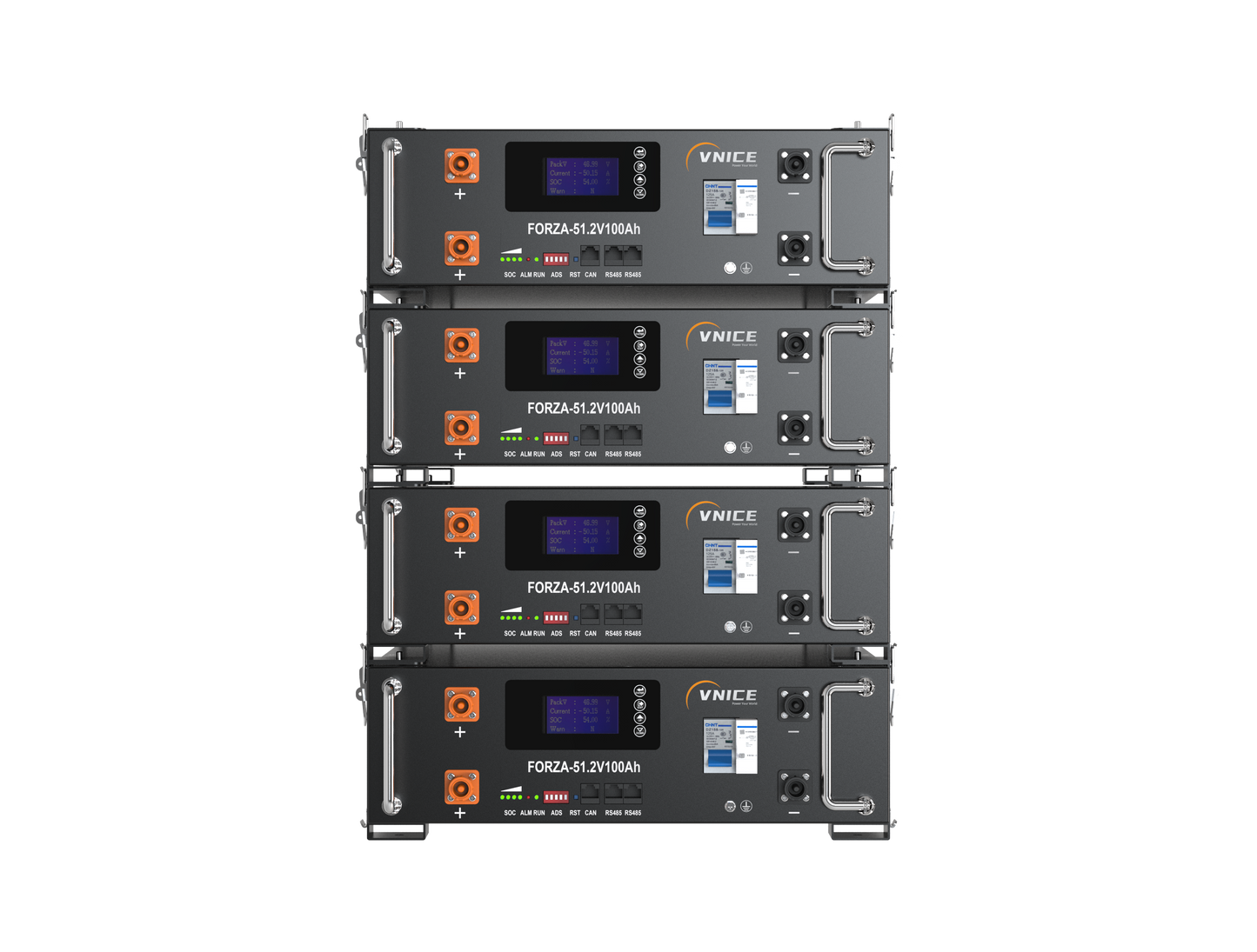 VNICE FORZA-S20 400Ah LifePO4 Semi-Solid State Battery 20KWH Lithium Ion Battery Stacked Battery for Home Energy Storage System