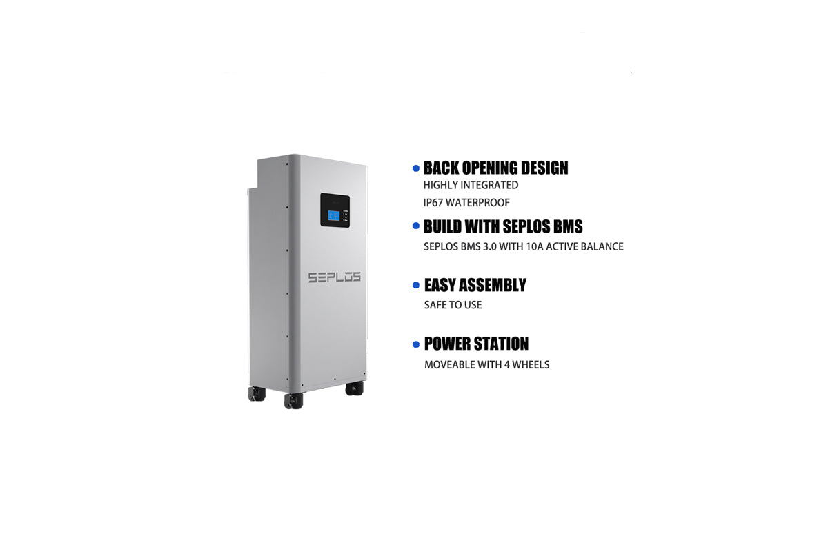 seplos mason 280l 48V 15kwh lifepo4 battery pack for home solar energy storage 