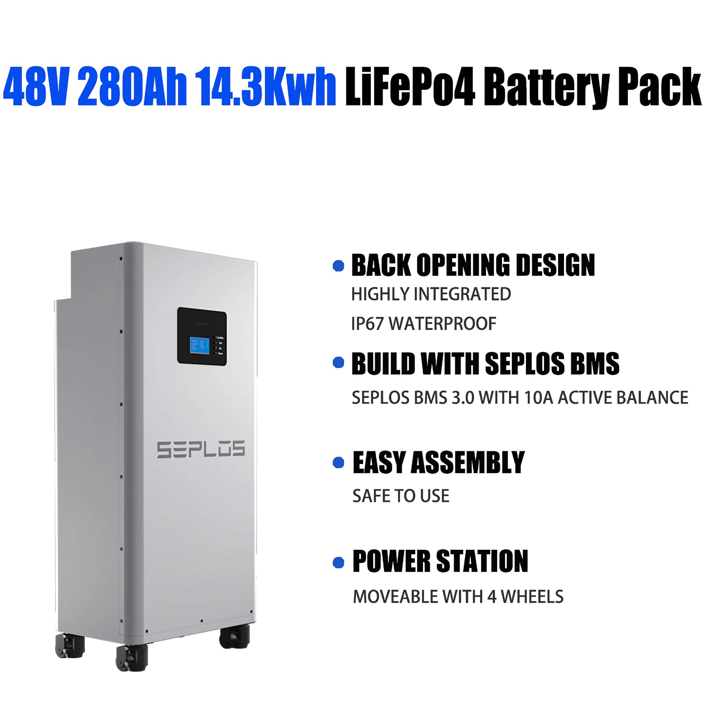 EU Stock Seplos MASON 280 solar energy storage battery system with lifepo4 lithium-ion battery 280Ah battery pack